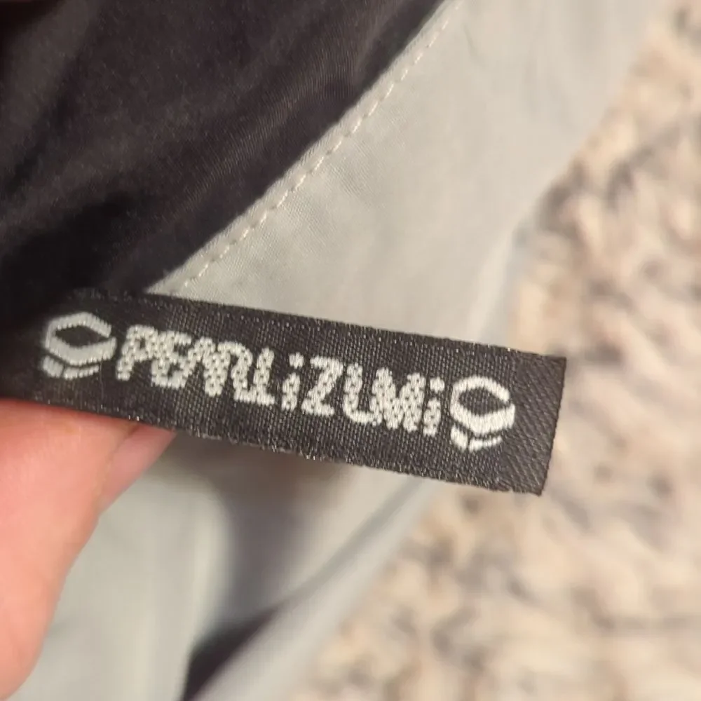 IQ‎ Pearl Izumi~ Large White Black Zip Cycling Jacket/Vest Windbreaker